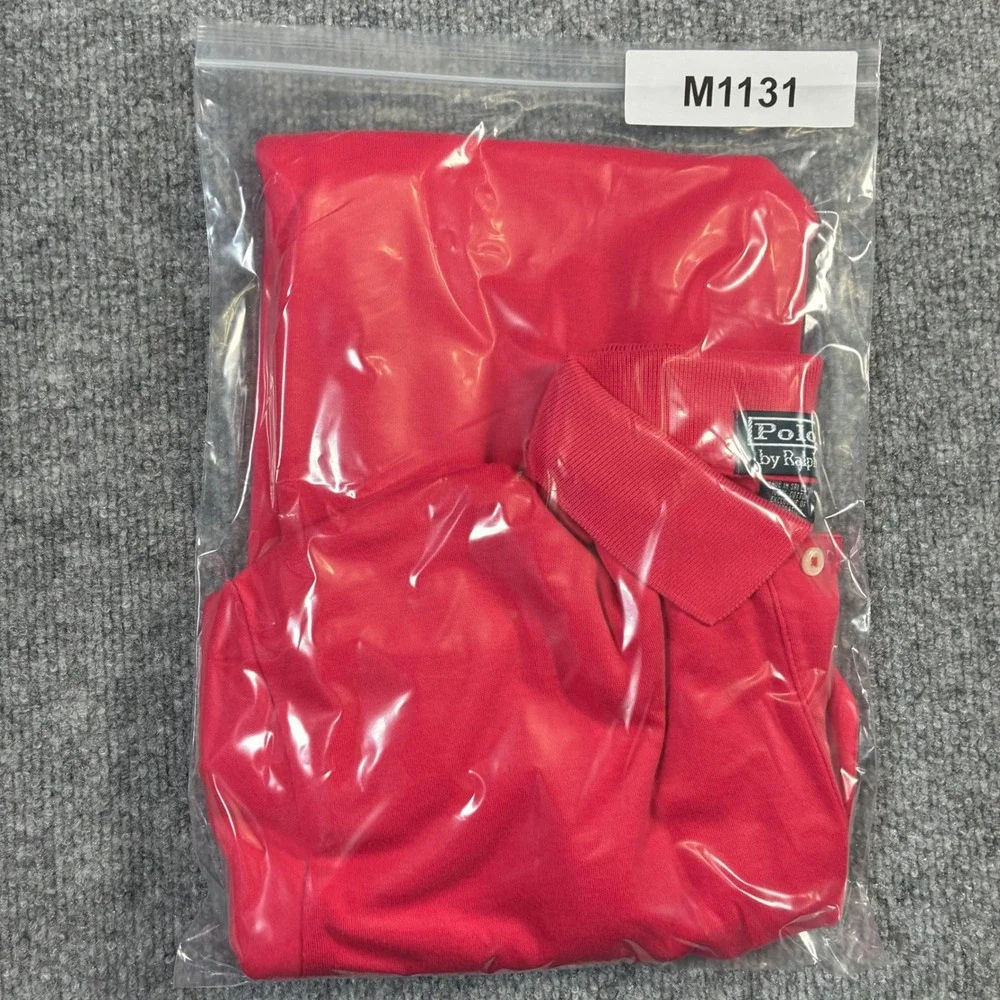 Polo Ralph Lauren Polo Shirt Mens M Red Cotton Pique‎ Pony Short Sleeve